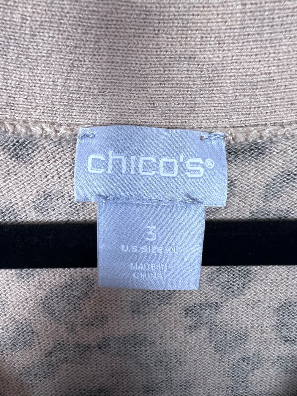 Chico’s Leopard Sweater Tunic V-Neck Long Length Soft Size XL - Picture 8 of 12